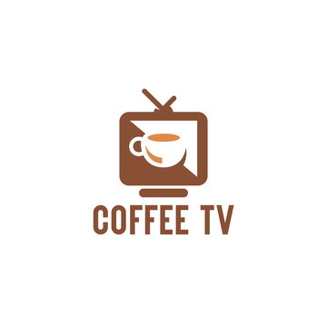 Modern colorful COFFEE TV promotion logo design