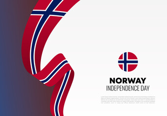 Norway Independence day background banner poster for national celebration on may 17 th. - obrazy, fototapety, plakaty