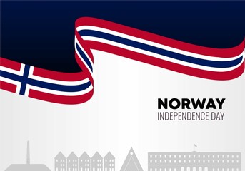 Norway Independence day background banner poster for national celebration on may 17 th.