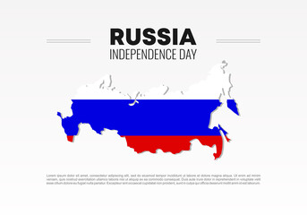Russia Independence day background banner poster for national celebration on June 12.