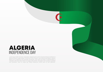 Algeria Independence day background banner poster for national celebration on July 5. - obrazy, fototapety, plakaty