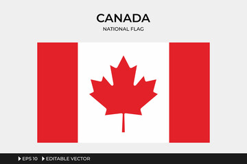 Fototapeta na wymiar Canada National Flag Illustration