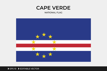 Cape Verde National Flag Illustration