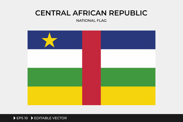 Central African RepublicNational Flag Illustration