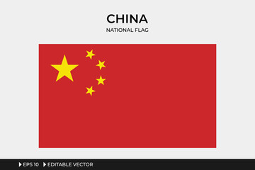 China National Flag Illustration