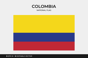 Colombia National Flag Illustration