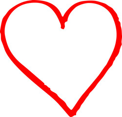 Hand draw Heart icon love sign design