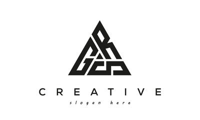 GRS creative tringle letters logo design