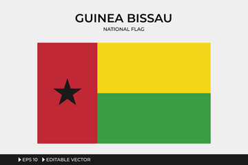 Guinea Bissau National Flag Illustration