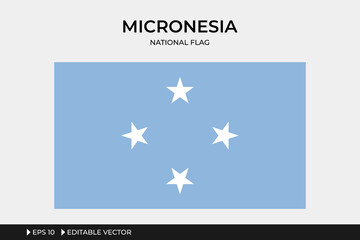 Obraz na płótnie Canvas Illustration Flag of Micronesia