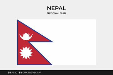 Obraz na płótnie Canvas Illustration Flag of Nepal