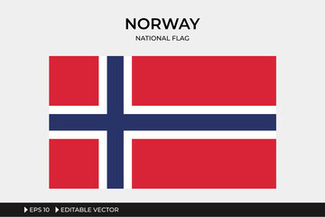 Obraz premium Illustration Flag of Norway