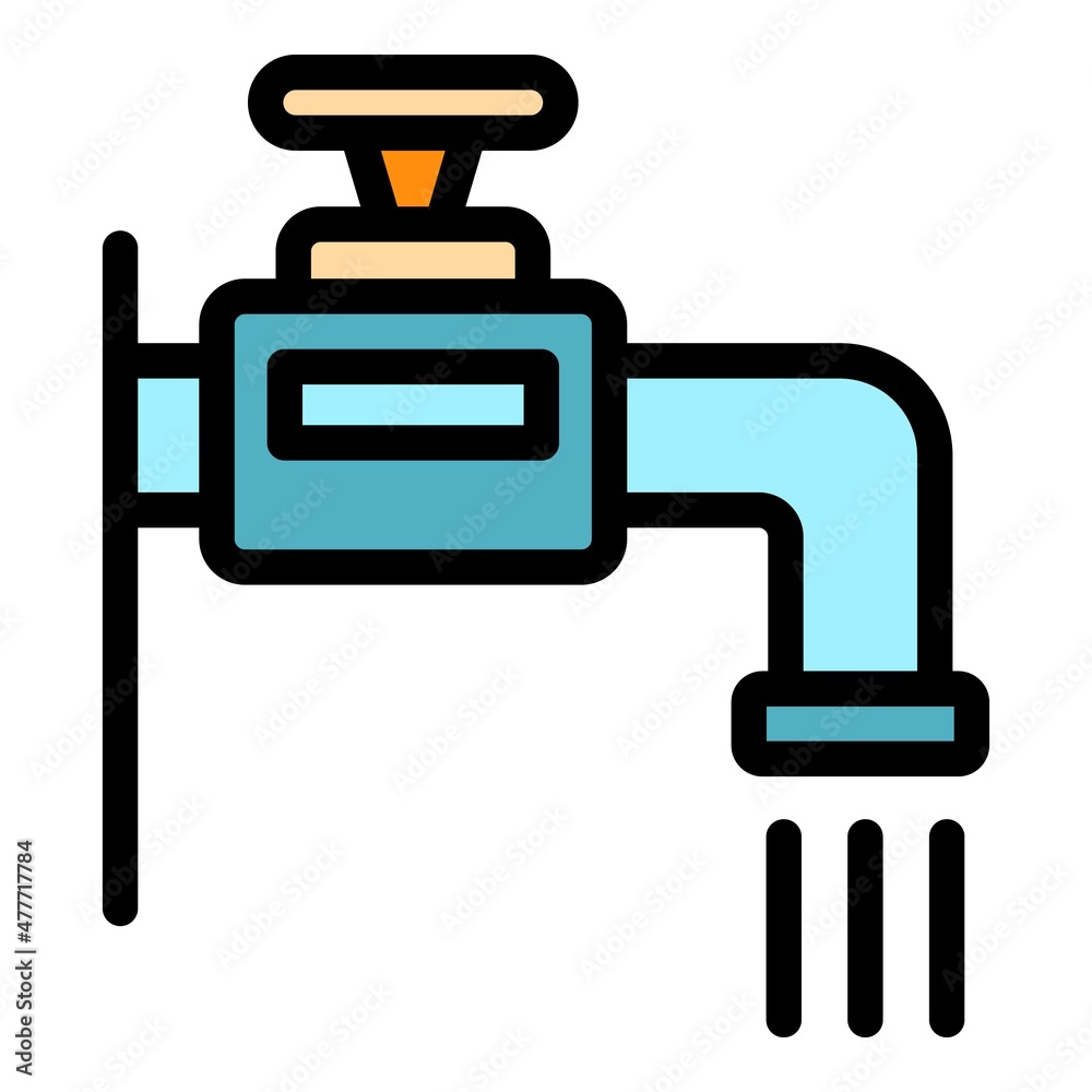 Wall mural water consumption icon. outline water consumption vector icon color flat isolated