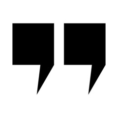 Fototapeta premium Double quotation silhouette icon. Vector.