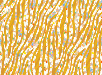 Abstract Floral Textured Detailed Zebra Stripes Seamless Trendy Fashion Pattern Perfect for Allover Fabric Print Summer Colors