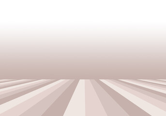 Podium or stand. Pastel light background with space. Mockup for exhibitions, product presentation. 3D rendering. Background with lines. Beige and gray backdrop