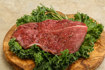 Raw beef steak for grill