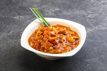 Meat goulash with vegetables