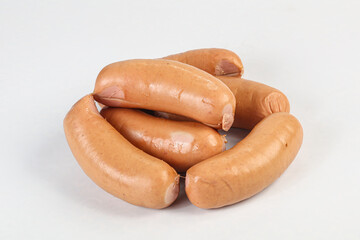 Natural meat sausages with minced meat