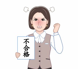 作業着を着た若い女性