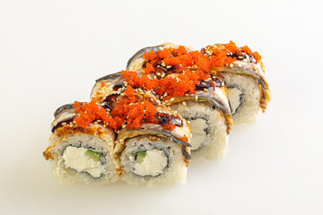 Japanese tradtional roll with eel