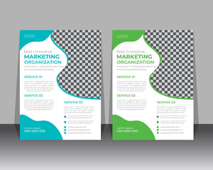 Business Flyer Corporate Flyer Template Abstract shape Flyer  2  Color concepts, Modern flyer design template,A4 Flyer design set