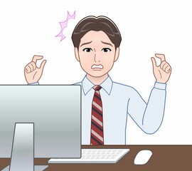 水色のYシャツを着た若い男性