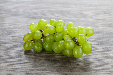 Ripe sweet green grape branch