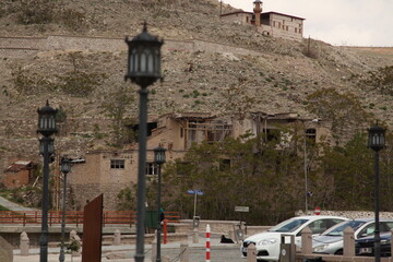 old settlement between mountains