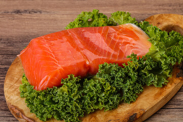 Salmon fillet slice for cooking