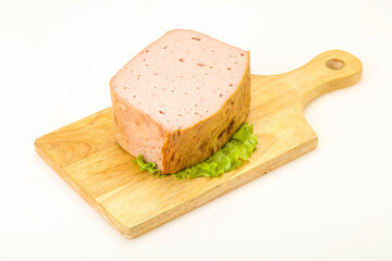 Homemade baked traditional meat loaf