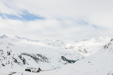 Bivio, Julierpass, Passstrasse, Bergstrasse, Passh&ouml;he, Engadin, Alpen, Piz Turba, Piz Platta, Winter, Winterwanderweg, Wintersport, Graub&uuml;nden, Schweiz 