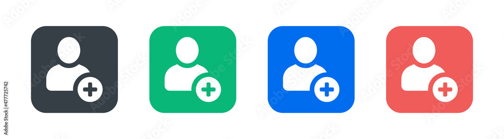 Aufkleber add new account icon sign. add friend icon vector illustration.