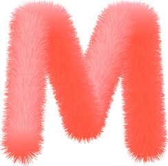 Realistic 3D Effect Letter M
