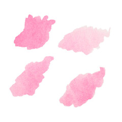 Set of watercolor paint stains vector backgrounds.
Pink watercolor spot. Set of pink watercolor stains