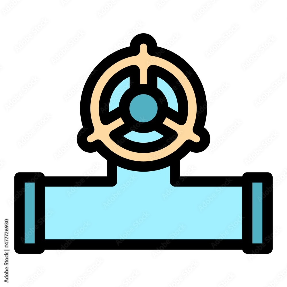 Poster pipeline icon. outline pipeline vector icon color flat isolated