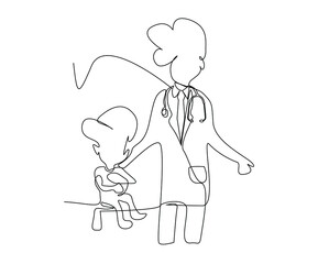 pediatrician and patient appointment concept