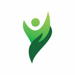 people care with green color logo design
