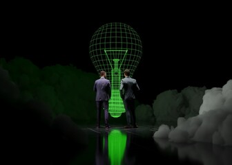 two men find great business idea - 477727978