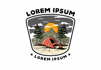 Mountain camping using dome tents