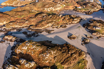 The beautiful Cloughglass bay and beach by Burtonport in County Donegal - Ireland