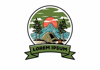 Mountain camping using dome tents