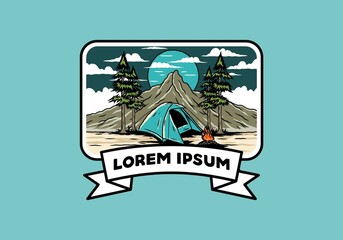 Mountain camping using dome tents