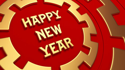 happy new year greeting card