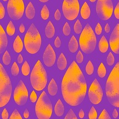 Seamless rain water drops pattern for fabrics and textiles and linens and wrapping paper and kitchen and kids