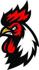 Head of Aggressive Rooster Sport Logo