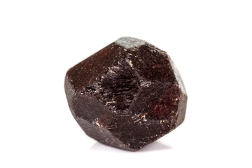Fototapeta premium macro mineral stone Garnet, on a white background
