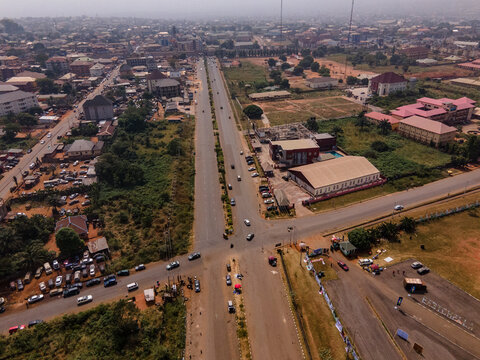 aerial view of the city of Awka, Nigeria