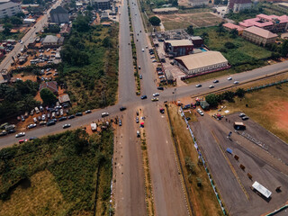 aerial view of the city of Awka, Nigeria