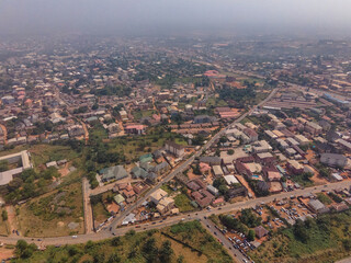 Fototapeta na wymiar An aerial view of the city of Awka, Anambra in Nigeria